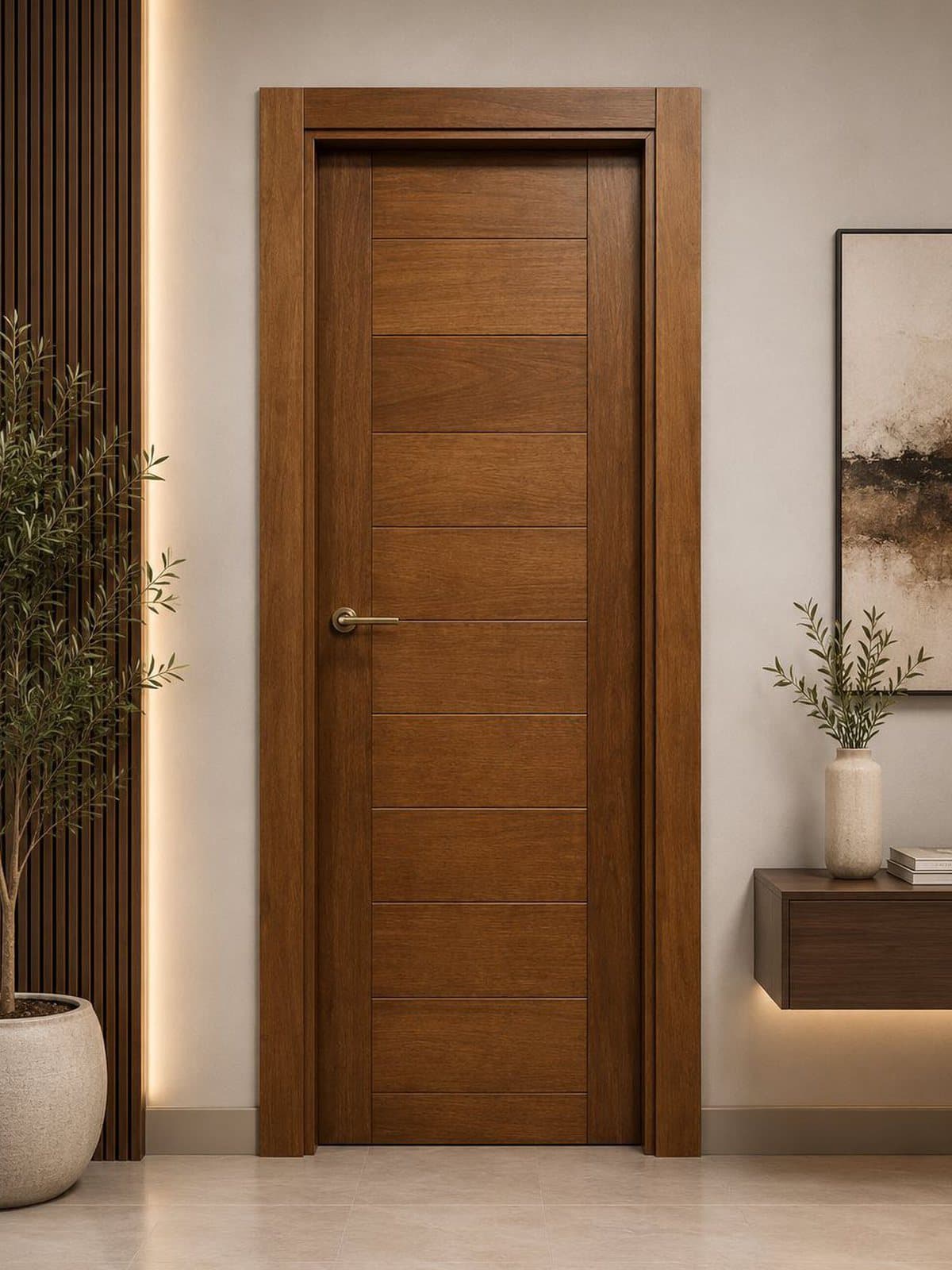 Ranuras horizontales en iroko